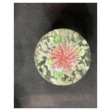 Set of 5 Art Glass Paperweights with Floral and Fruit Designs