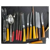 Vintage Bakelite and Mixed Handle Kitchen Utensil Collection
