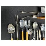 Collection of Vintage Bakelite Kitchen Utensils and Flatware