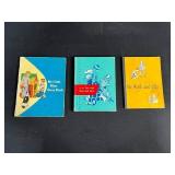 Lot of 3 Vintage Early Reader Books: My Little Blue Story Book, Fun with Dick and Jane, We Work and Play