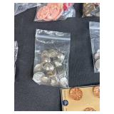 Collection of Vintage and Assorted Buttons in Plastic Bin