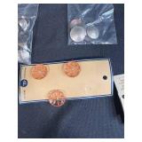 Collection of Vintage and Assorted Buttons in Plastic Bin