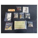 Assorted Vintage and Modern Buttons Collection in Bags and Cards