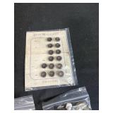 Assorted Vintage and Modern Buttons Collection in Bags and Cards