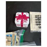 Collection of Vintage and Modern Sewing Buttons and Findings