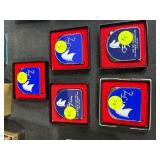 Collection of Vintage Trinket Boxes, Royal Worcester China, and Decorative Glass Pieces