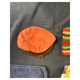 Set of 4 Vintage Handbags and Clutches with Colorful Designs