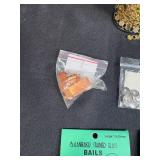 Large Lot of Jewelry Making and Beading Supplies Including Sterling Silver Plated and Gold Plated Bails