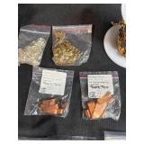 Jewelry Making Lot with Aanraku Glass Bails, Glass Cabochons, Beads, and Findings