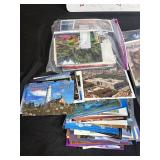 Magnetic US Map Collector Board with Large Postcard Collection