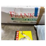 Artificial Christmas Tree with Franks Nursery Box and BSA Bantam Tin Sign
