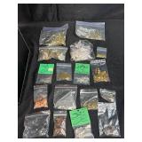 Assorted Stained Glass Jewelry Making Bails, Hardware, and Findings in Storage Case