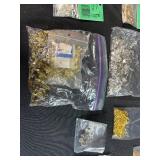 Collection of Stained Glass Bails, Jewelry Making, and Metal Hardware Assortment