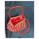 Set of 4 Vintage Handbags and Clutches with Beaded and Woven Designs