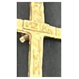 14K Gold .47Gram Cross with a Ruby!