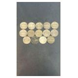 14 War Nickels Various Years 35% Silver