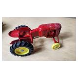 Ertl Blue Metal Trailer and Red Massey-Harris Toy Tractor