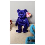 Ty Beanie Babies Lot including Maple the Bear, Peace Bear, Pink and Blue Octopus, and Others