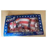 Starting Lineup 1996 Edition USA Basketball Action Figures Set One of Two includes figures of John Stockton, Shaquille O