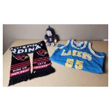 Arizona Cardinals Scarf, Chicago Bears Plush, and Lakers Jersey