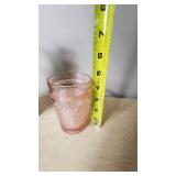 Black Ceramic Vase and Pink Glass Tumbler
