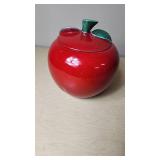Apple-Shaped Ceramic Cookie Jar