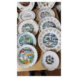 Huge Lot of State-themed Decorative Plates Collection including Virginia, Vermont, West Virginia, and more