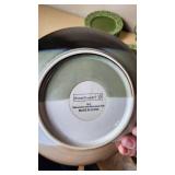 Crown Potteries Dinnerware Set including Green Regency Ironstone, HomeTrends Jazz Plates, and Accessories