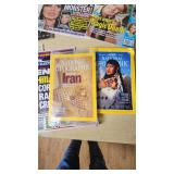 Collection of Magazines Including National Geographic, Life, and National Enquirer