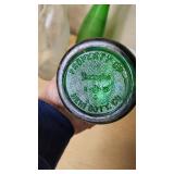 Lot of Vintage Soda and Beer Containers including 7-Up and Coca-Cola Bottles, Edelweiss and Hamm