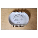 Indianapolis Motor Speedway Ashtray with 22 Karat Gold Design by Parksmith