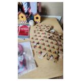 Christmas and Holiday Decor Lot including Gift Bags, Ornaments, and Wrapping Accessories