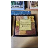 Framed Wall Art Collection Including Minnesota Print and Inspirational Quotes