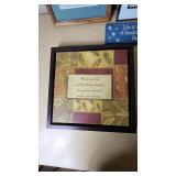 Framed Wall Art Collection Including Minnesota Print and Inspirational Quotes