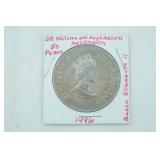 1996 ascension Island 50 Pence Coin. Copper-nickel.