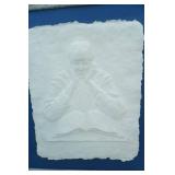 Wooden Gather Cutout Wall Decor; Jeneal Knapp 1994 Molded Paper Pulp Art. Framed 2ct