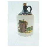 Antique Two-Toned Crock Jug w/Transferware Design on Front