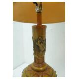 Set of Mid Century Modern Table Lamps with Drum Shades. Very good Condition. 39" tall