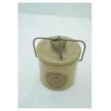 Vintage Stoneware Cheese Crock featuring the Seal of the United States