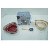 NEW Ceramic Bowl Set, Ceramic Soup And Cracker Dishes, NEW set of 6 colorful soup spoons