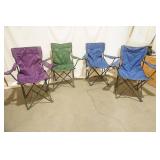 NEW/LIKE NEW Folding Camping Chairs, Lawn Chairs 4ct