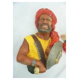 Vintage Bossons Chalkware "Rawhide" Wall Plaque; Vintage Bossons "Pathan" Chalkware Wall Plaque