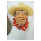Vintage Bossons Chalkware "Rawhide" Wall Plaque; Vintage Bossons "Pathan" Chalkware Wall Plaque
