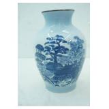 Andrea by Sadek 9.5" Vase with a Blue Grist Mill Scene