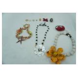 Jewelry Lot: Rings Necklaces, Bracelets, Broaches