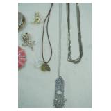 Jewelry Lot: Bracelets, NEcklace, Earrings, Broaches