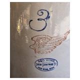 Red Wing Union Stoneware 3 Gallon Crock Bottom has Cracking and Chips