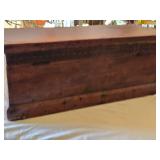 Antique Wooden Storage Chest with Compartments - 31" wide