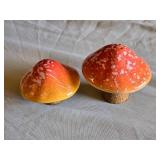 Mushroom-shaped Ceramic Salt and Pepper Shakers
