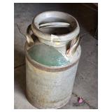 Vintage Steel Milk Can with Lid